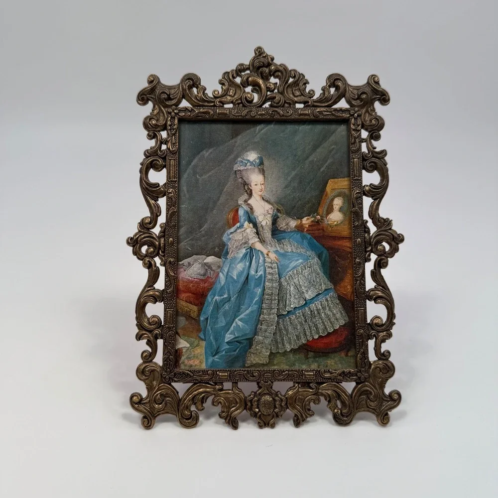 Vintage Ornate Brass Mid‎ Century Italian Victorian Rococo Revival Picture Frame